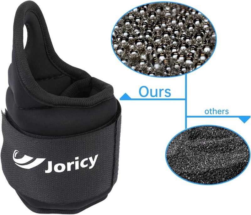 JORICY أوزان المعصم مع حلقات قفل للإبهام للنساء والرجال 1 زوج 2 3 4 5 6 رطل أوزان الذراع والكاحل قفازات مثقلة للجري والمشي والجري والعلاج الطبيعي وصالة الألعاب الرياضية وتمارين القلب - Image 2